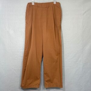 Bershka Women's Extra Wide Leg Pants Brown Size M Oversized Streetwear Boho Cozy